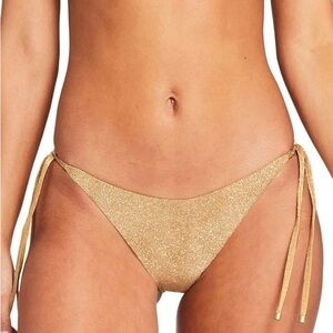 Vitamin A gold tie bikini bottoms NWT